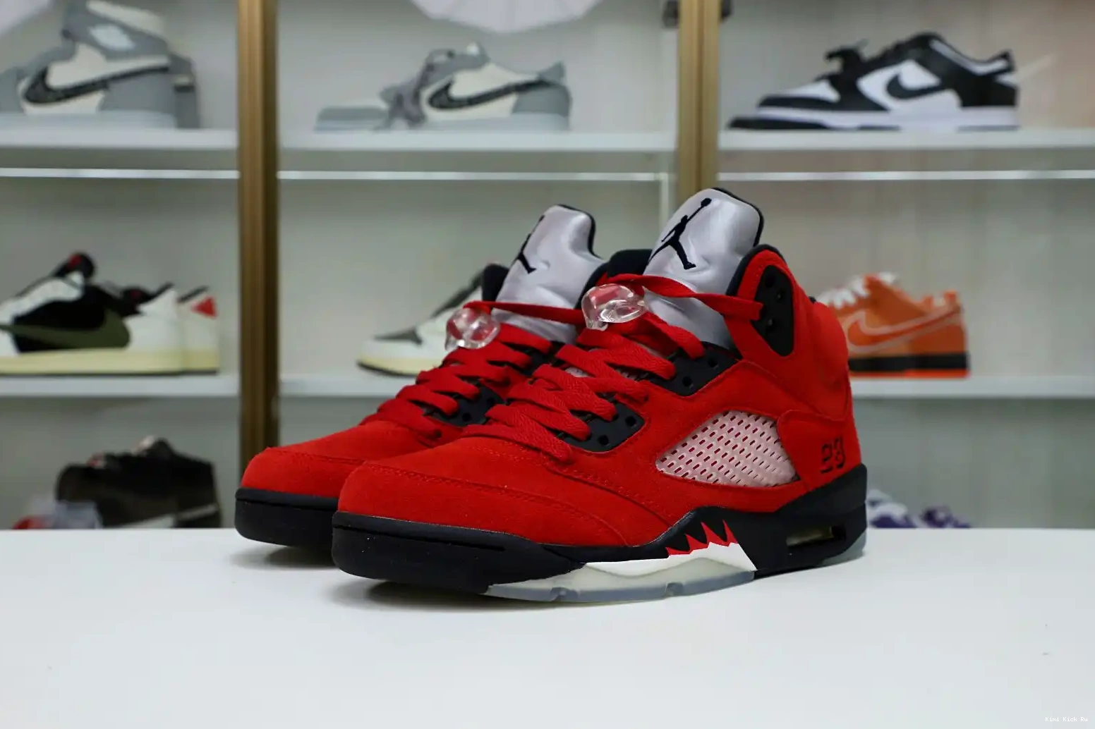 SUEDE RAGING Kimikick RETRO BULL AIR 5 JORDAN RED 0819